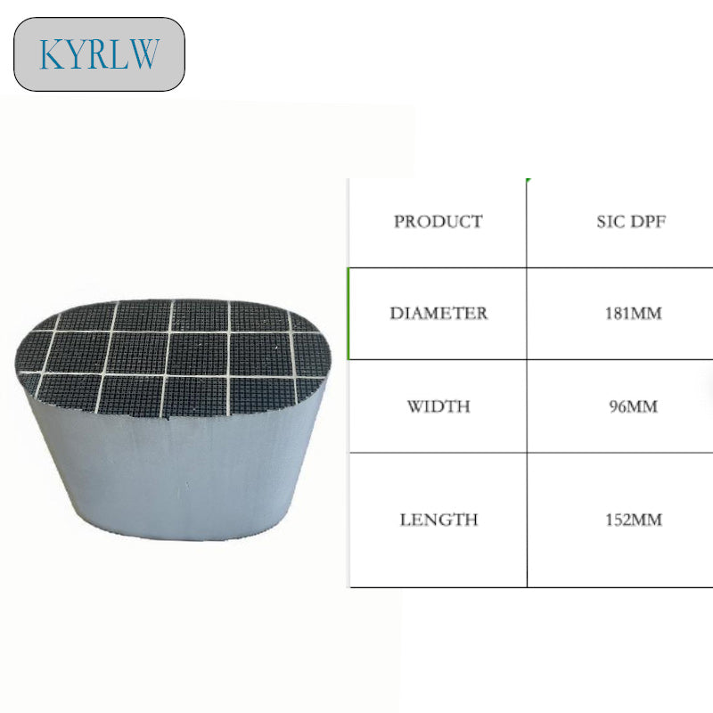 181*96*152mm High Quality Catalytic Diesel Particulate Filter Universal Purpose Silicon Carbide DPF