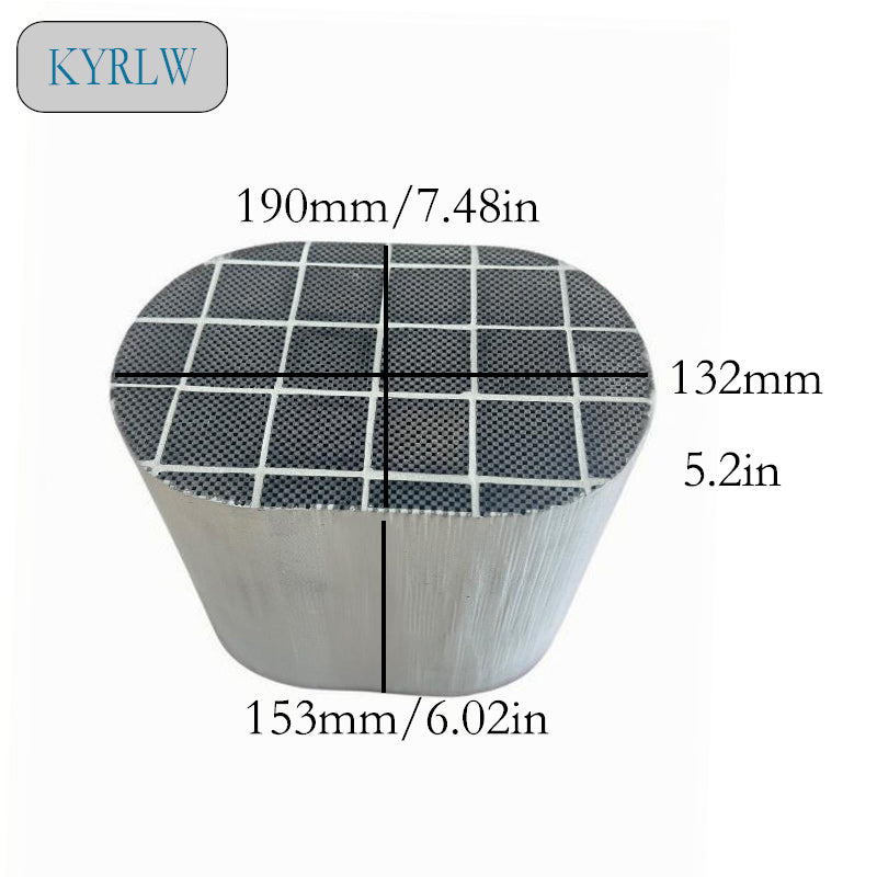 190*132*153mm High Quality Silicon Carbide Honeycomb Diesel Particulate Filter (DPF) Universal Fit for Diesel Vehicles