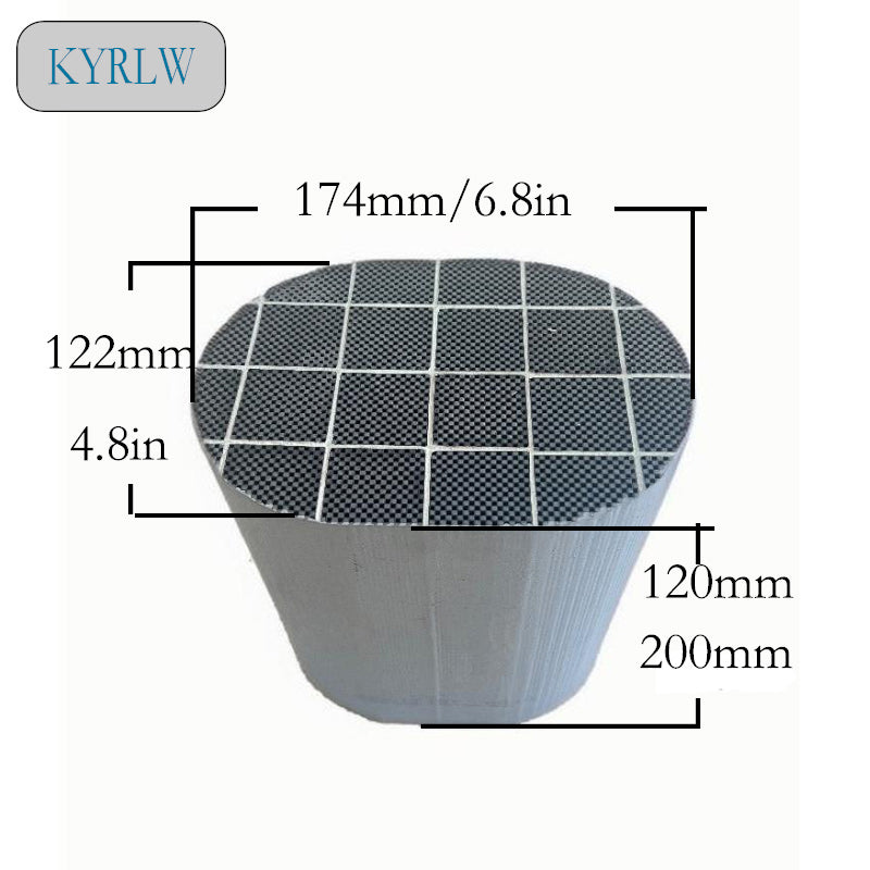 174*122*120/200mm High Quality Catalytic Diesel Particulate Filter Universal Purpose Silicon Carbide DPF