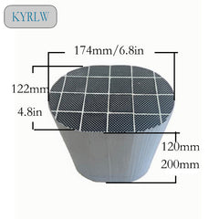 174*122*120/200mm High Quality Catalytic Diesel Particulate Filter Universal Purpose Silicon Carbide DPF