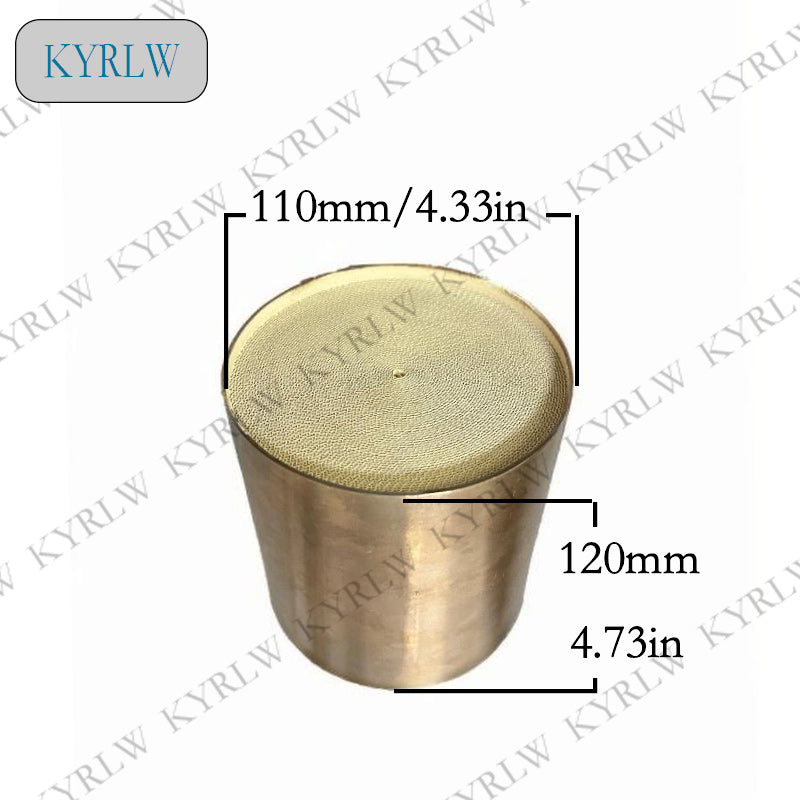 Metal Three-Way Catalytic Converter for Gasoline Vehicle Exhaust System Euro3/4/5/6 Compatible Honeycomb Structure 110*120mm