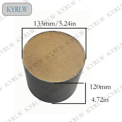 Exhaust System High Flow Metal Core Catalysts for Gasoline Engines in Sports Applications 130*120mm 100/200CPSI
